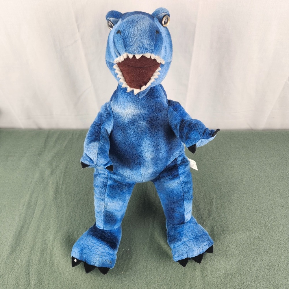 Build a Bear Workshop Blue T‎ Rex Dinosaur Plush 16" Stuffed Animal BAB